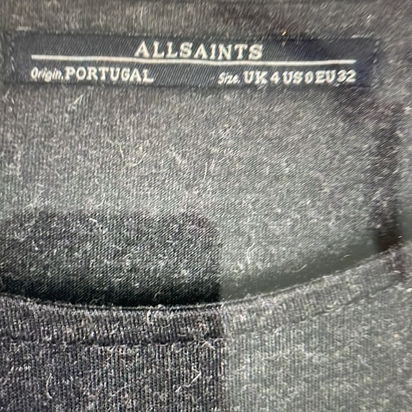 ALLSAINTS RIVIERA JERSEY DRESS IN CHARCOAL - Picture 6 of 11